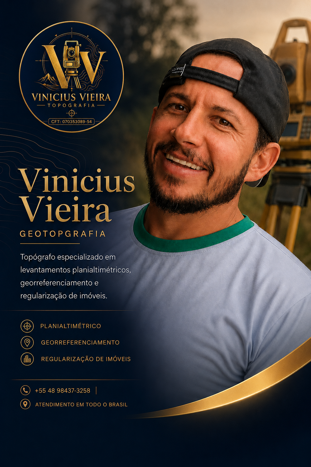 Vinicius Vieira, topógrafo